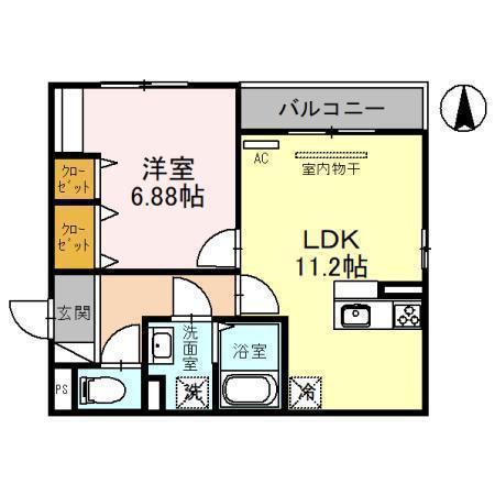 CASA CIEL(1LDK/3階)の間取り写真