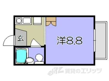 幸ハイツ 弐番館(1K/1階)の間取り写真