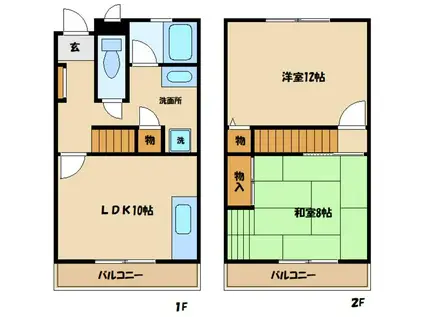メゾンセレナイト(2LDK/2階)の間取り写真