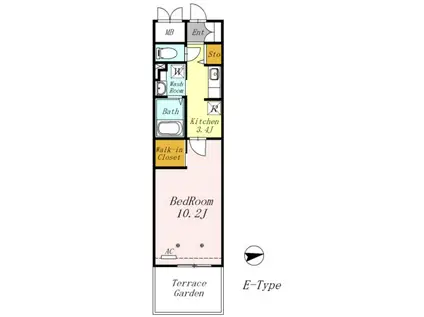 AZALETY上北沢(1K/1階)の間取り写真