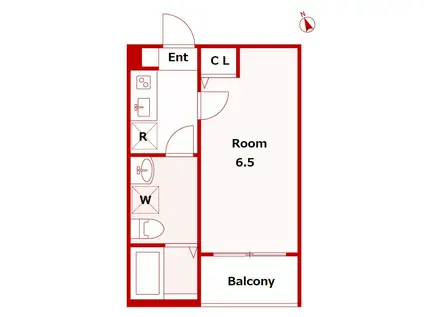 HACK HOUSE 洲崎町(1K/2階)の間取り写真