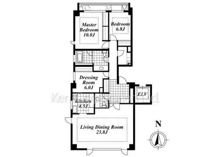 メゾンカルム三宿(2LDK/2階)の間取り写真