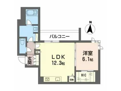 SHAMAISON青山通(1LDK/2階)の間取り写真