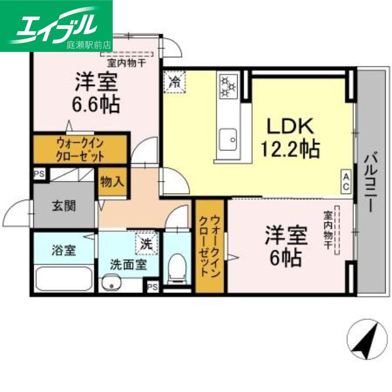 フラネーヴェ(2LDK/2階)の間取り写真