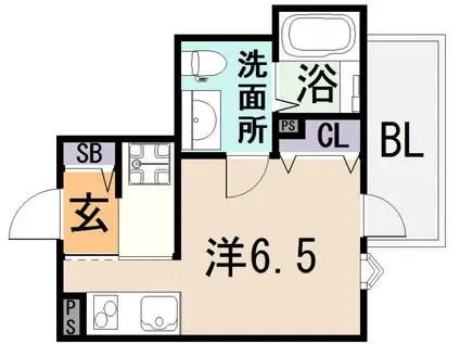 イニプラス近大前(ワンルーム/2階)の間取り写真