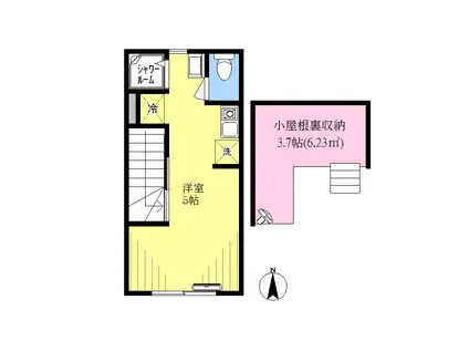 イルヴィアーレ板橋本町(ワンルーム/2階)の間取り写真