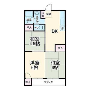 ナカシマビル(3DK/3階)の間取り写真