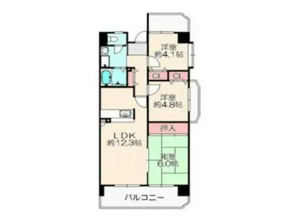パストラル和泉(3LDK/2階)の間取り写真