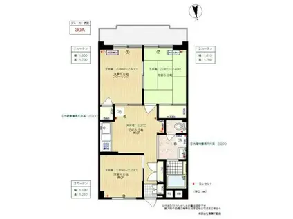 豊玉スカイハイツ(3DK/3階)の間取り写真