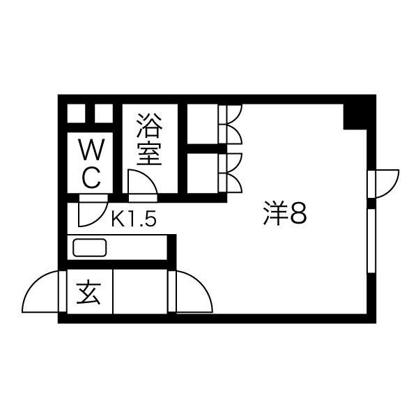 センチュリー2-3(1K/5階)の間取り写真