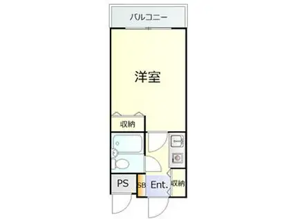 ライオンズマンション御徒町第3(ワンルーム/3階)の間取り写真