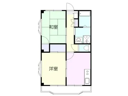 ハイツセンチュリー(2DK/1階)の間取り写真