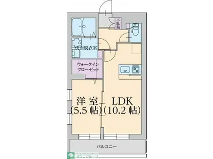 アンフィル湘南(1LDK/1階)の間取り写真