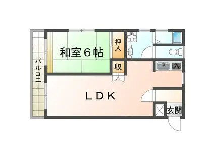 オランジュ(1LDK/3階)の間取り写真
