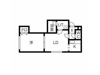 セントラルパークA棟(1LDK/2階)の間取り写真