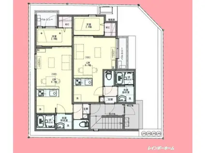 KLEIS立石(1LDK/1階)の間取り写真