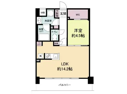 ブランシエスタ山科大塚(1LDK/5階)の間取り写真