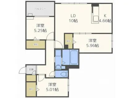 M-SELECTION.STELLAⅡ(3LDK/2階)の間取り写真