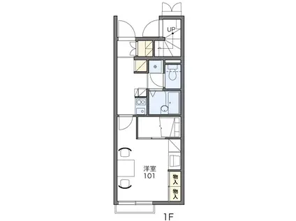 レオパレスSAIJYO II号(1K/1階)の間取り写真