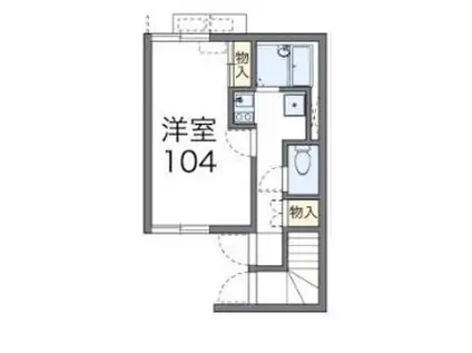 レオネクストカルチェII(1K/1階)の間取り写真
