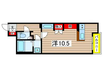 ラ シャトー(ワンルーム/1階)の間取り写真