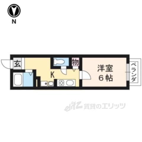 アイザック・ラボ(1K/2階)の間取り写真