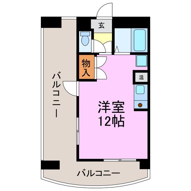 シャトレー平針(ワンルーム/5階)の間取り写真