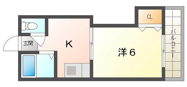 幸陽ビル(1K/4階)の間取り写真