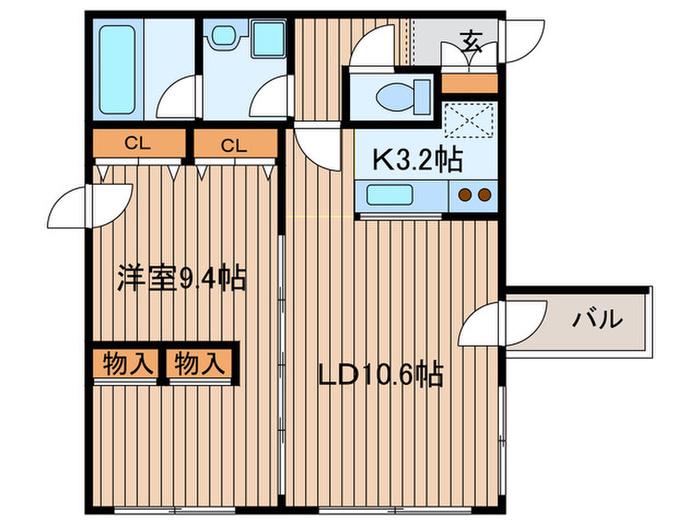 PURE STAGE MARUYAMA(1LDK/2階)の間取り写真