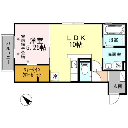 MA MAISON(1LDK/2階)の間取り写真