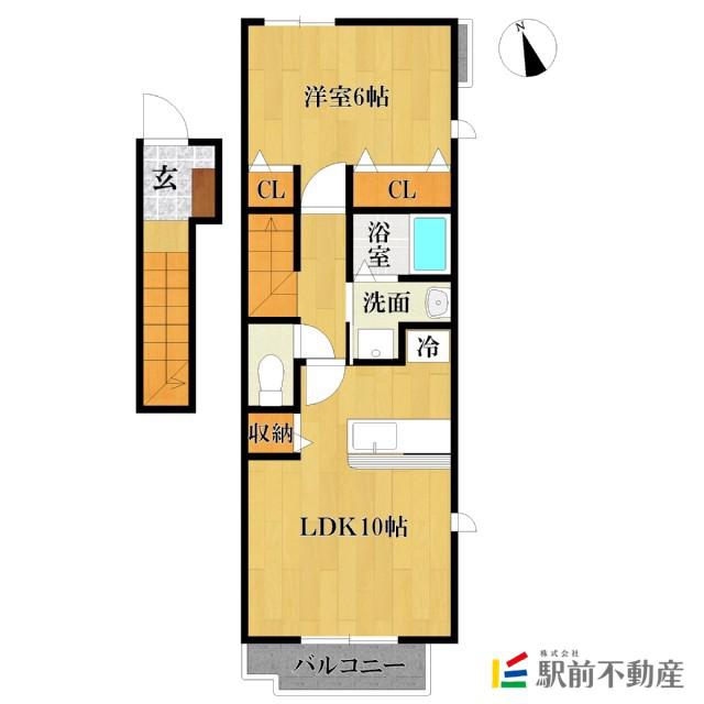 桜壱番館(1LDK/2階)の間取り写真