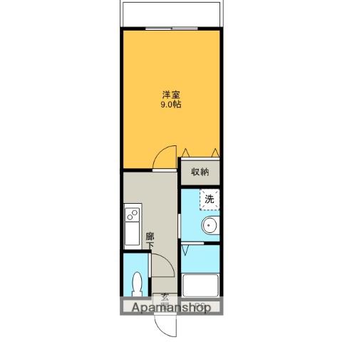 ＪＲ和歌山線 打田駅 徒歩12分 5階建 築25年(1K/1階)の間取り写真