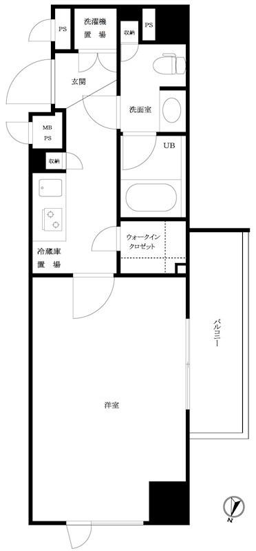  ルーブル三軒茶屋参番館(1K/4階)の間取り写真