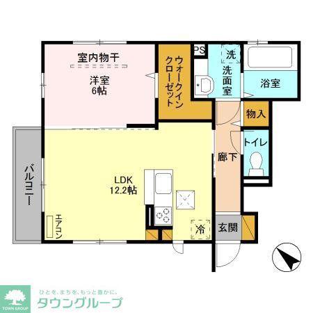 CHARCOAL HOUSE(1LDK/1階)の間取り写真