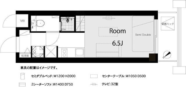 新宿御苑ダイカンプラザ(ワンルーム/6階)の間取り写真
