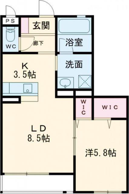 フォーリア(1LDK/2階)の間取り写真