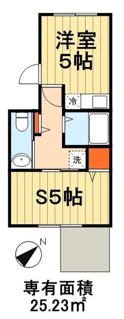 PSR矢作町(1K/2階)の間取り写真