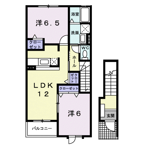 D-BELIEVE II(2LDK/2階)の間取り写真