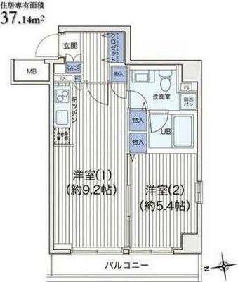 ライブコート大鳥居(1LDK/3階)の間取り写真