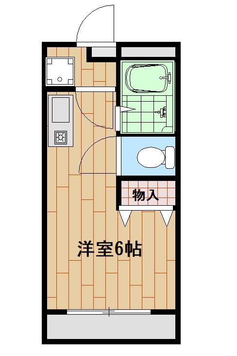 アルムコーポ深谷(ワンルーム/3階)の間取り写真