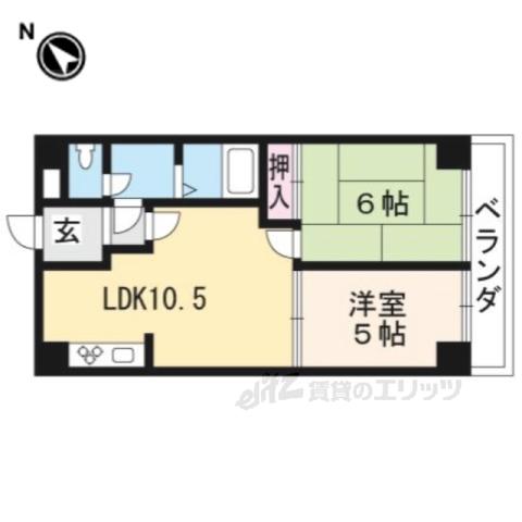 プラザ堅田マンション(2LDK/3階)の間取り写真