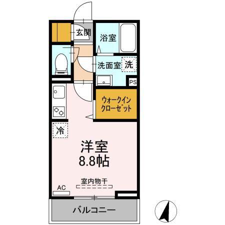 富士マンションII(ワンルーム/3階)の間取り写真