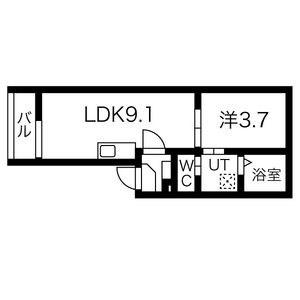 コンパートハウス大曽根(1LDK/2階)の間取り写真