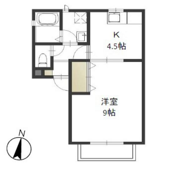 平和荘(1K/1階)の間取り写真