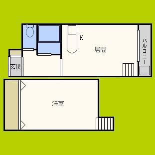 エクトIII(1DK/7階)の間取り写真