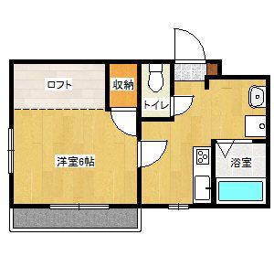 プチメゾン久山AD(1K/1階)の間取り写真