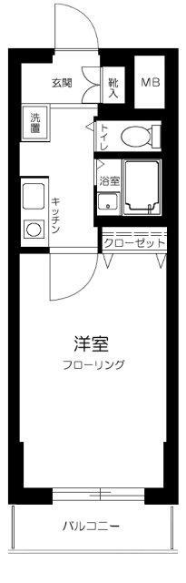 マンションアクロス西巣鴨(1K/4階)の間取り写真
