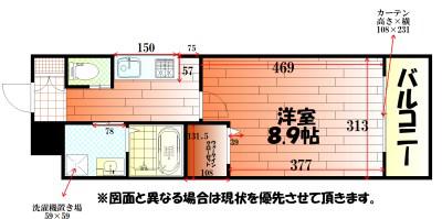 ZEGUNA(1K/12階)の間取り写真