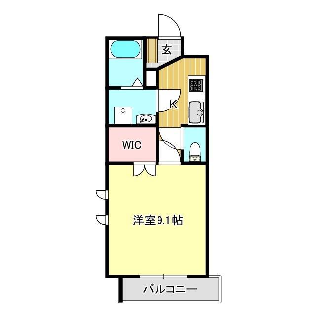 AXIS永田町(1K/3階)の間取り写真