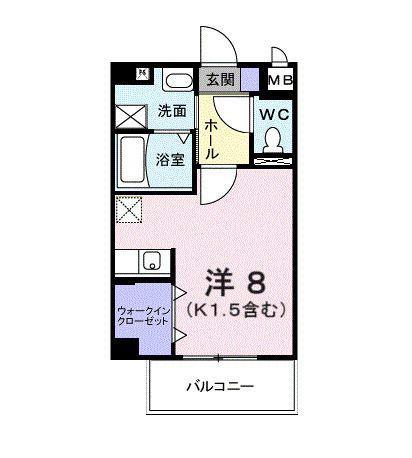 セレッソ国分寺(ワンルーム/4階)の間取り写真